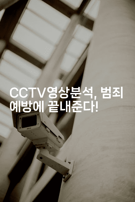 CCTV영상분석, 범죄 예방에 끝내준다!