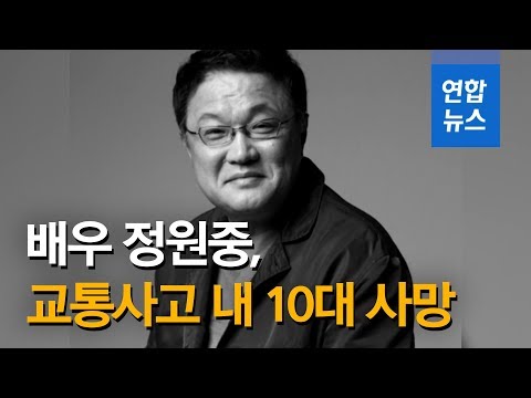 배우 정원중, 교통사고 내 10대 사망…"음주운전은 아냐" / 연합뉴스 (Yonhapnews)