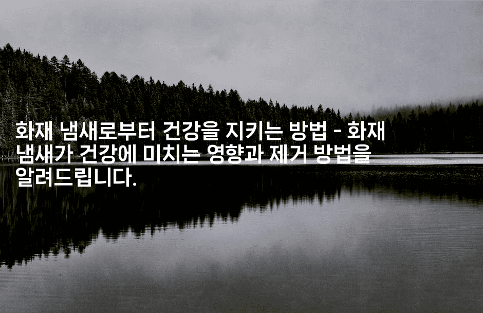 화재 냄새로부터 건강을 지키는 방법 - 화재 냄새가 건강에 미치는 영향과 제거 방법을 알려드립니다.2-스릴링크