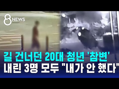 길 건너던 20대 청년 '참변'…차에서 내린 3명 서로 "내가 안 했다" / SBS 8뉴스