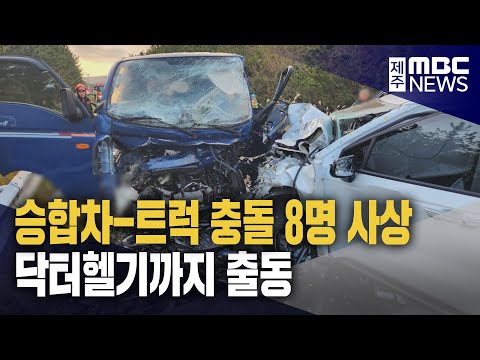 렌터카-트럭 충돌사고..관광객 4명 숨져